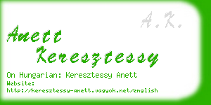 anett keresztessy business card